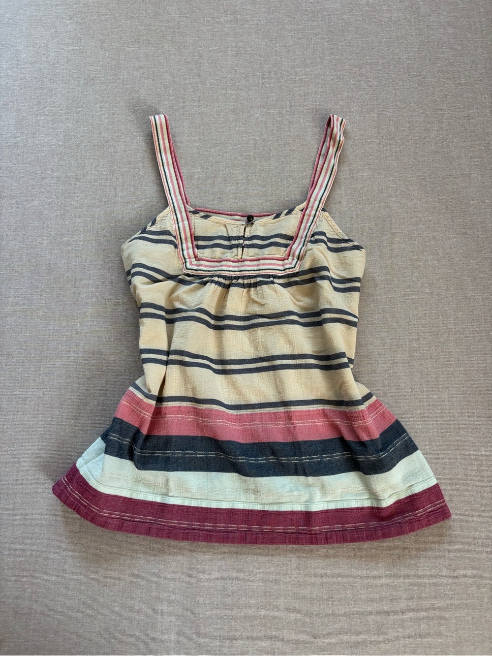 Juicy Couture pastel striped floaty cotton top in size 2